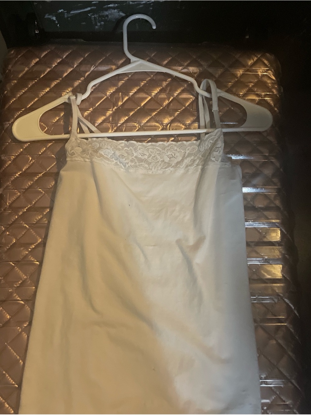 Women’s Lace-Trim Slip Camisole - White